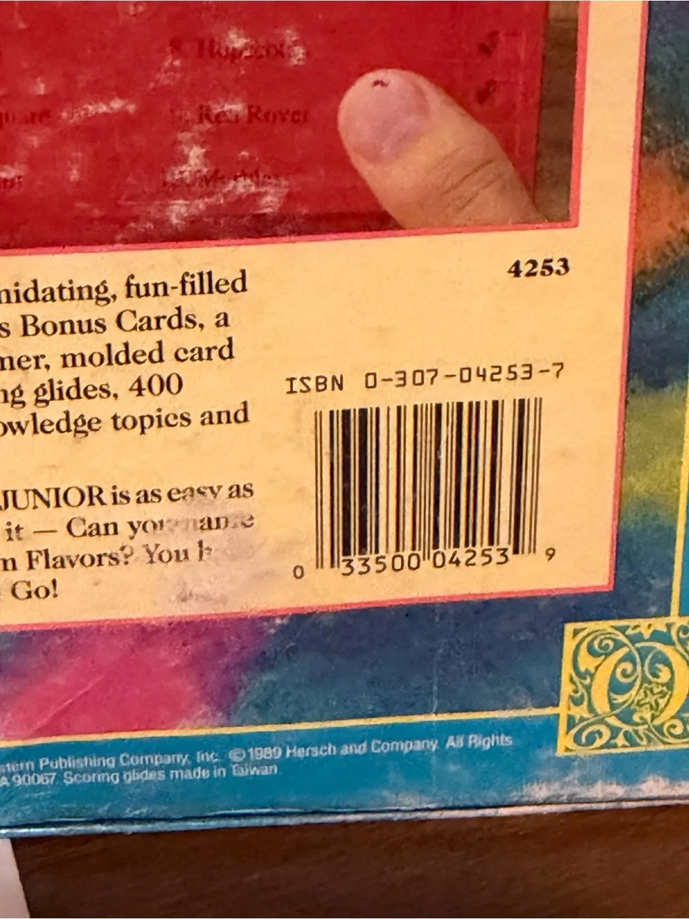 Hersch and Company Outburst Junior Trivia Board Game VTG 1989 Complete w/ Timer